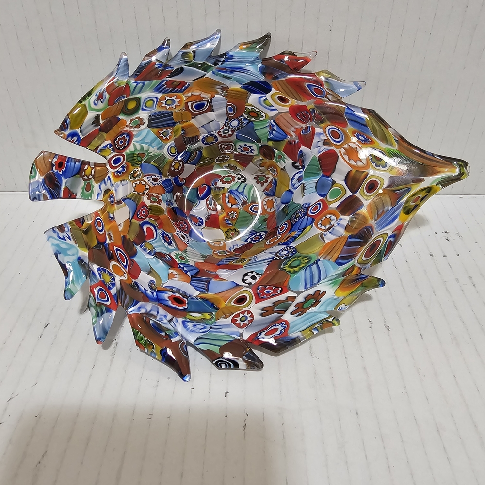 La Murrina Murano Italy Millefiori Colorful Art Glass Fish 5.5" Signed Bowl - Picture 4 of 12
